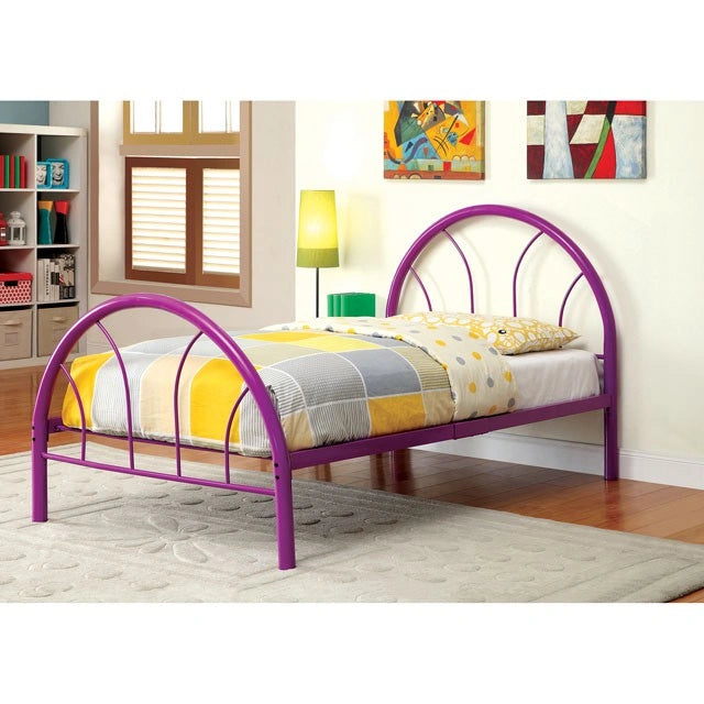 Rainbow Full Bed Black, White, Silver, Black, & Green