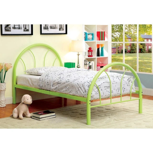 Rainbow Full Bed Black, White, Silver, Black, & Green