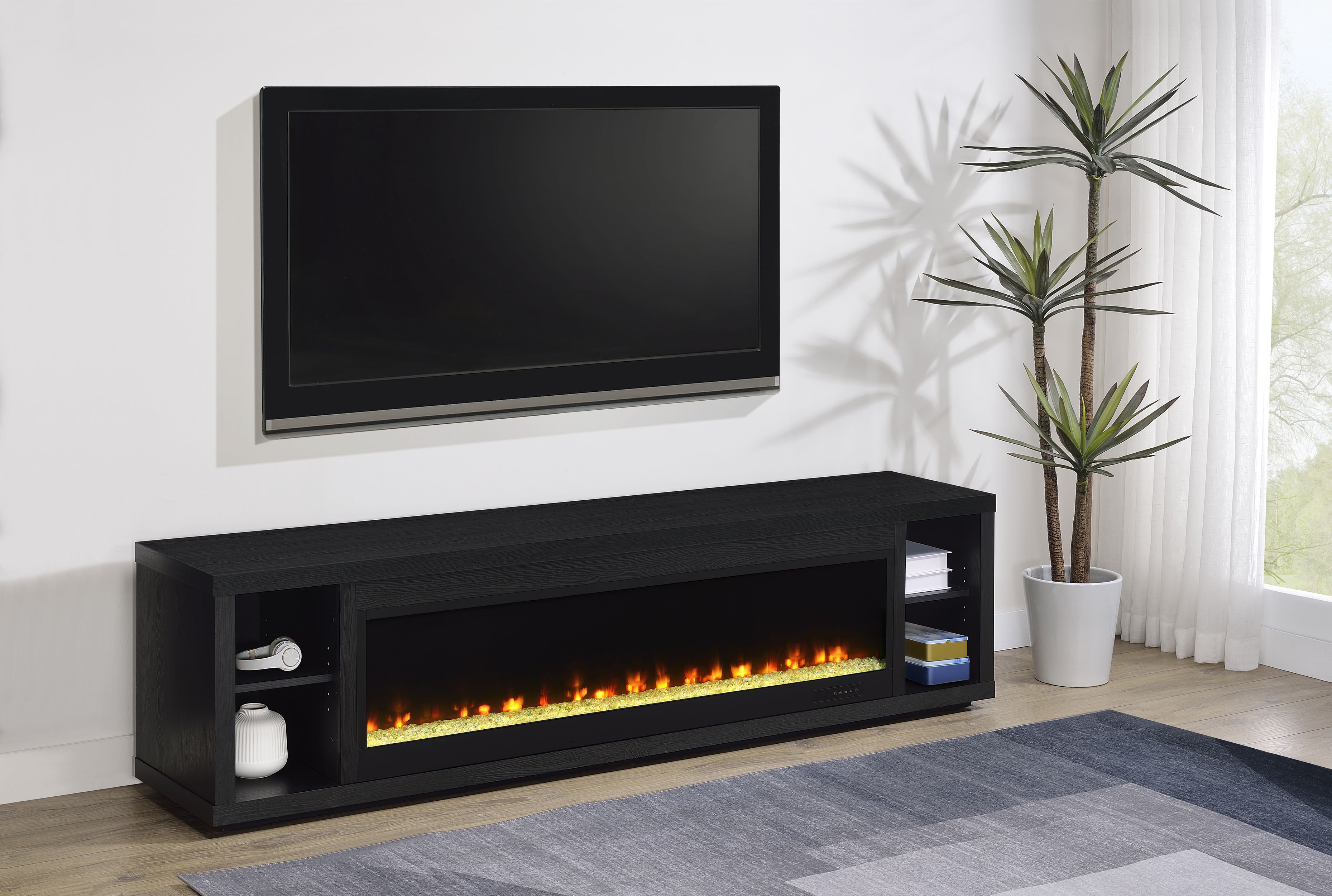 Deiter TV Stand Fireplace Console - Joseph's Furniture (East Orange, NJ)