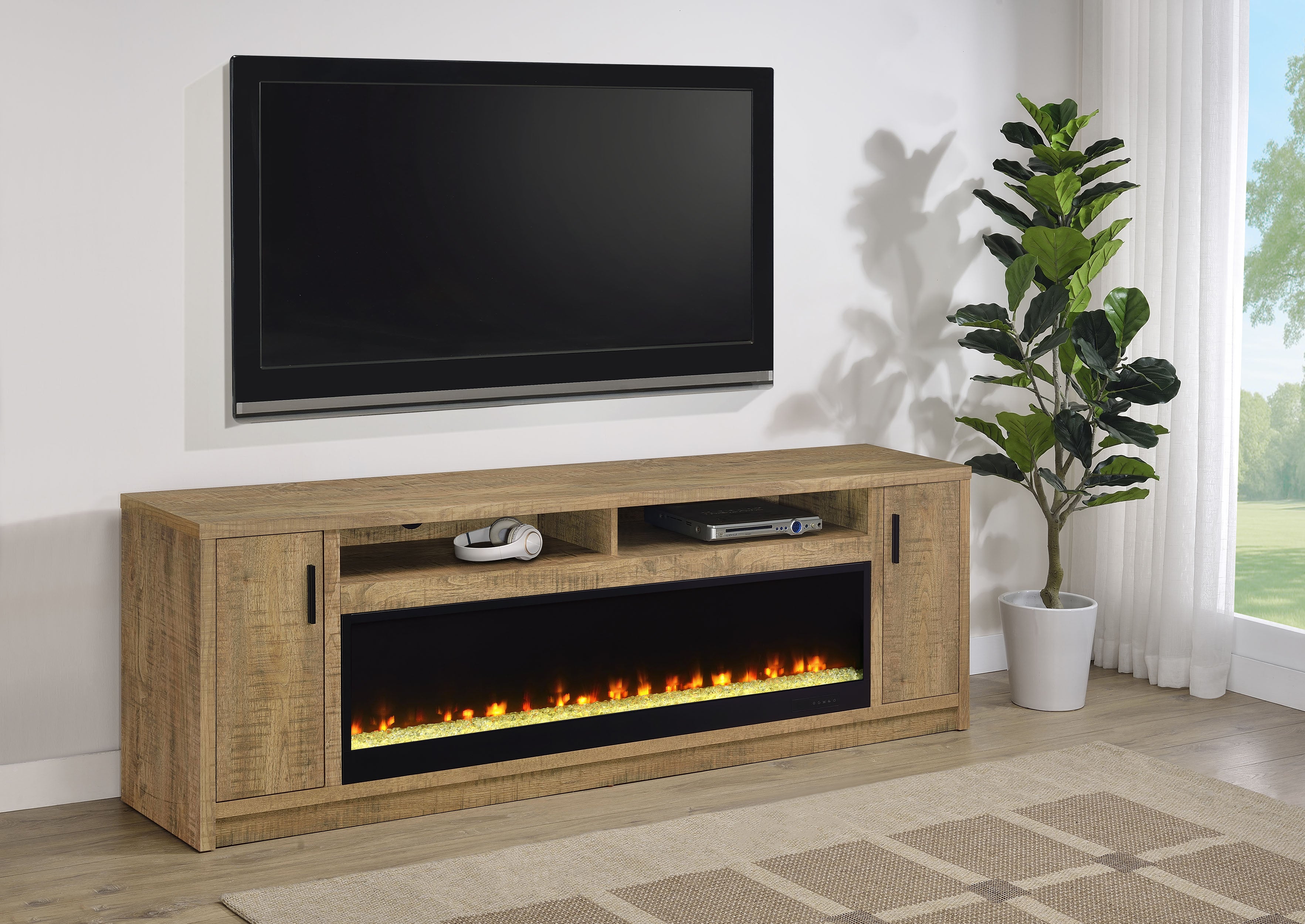 Eddy TV Stand Fireplace Console - Joseph's Furniture (East Orange, NJ)