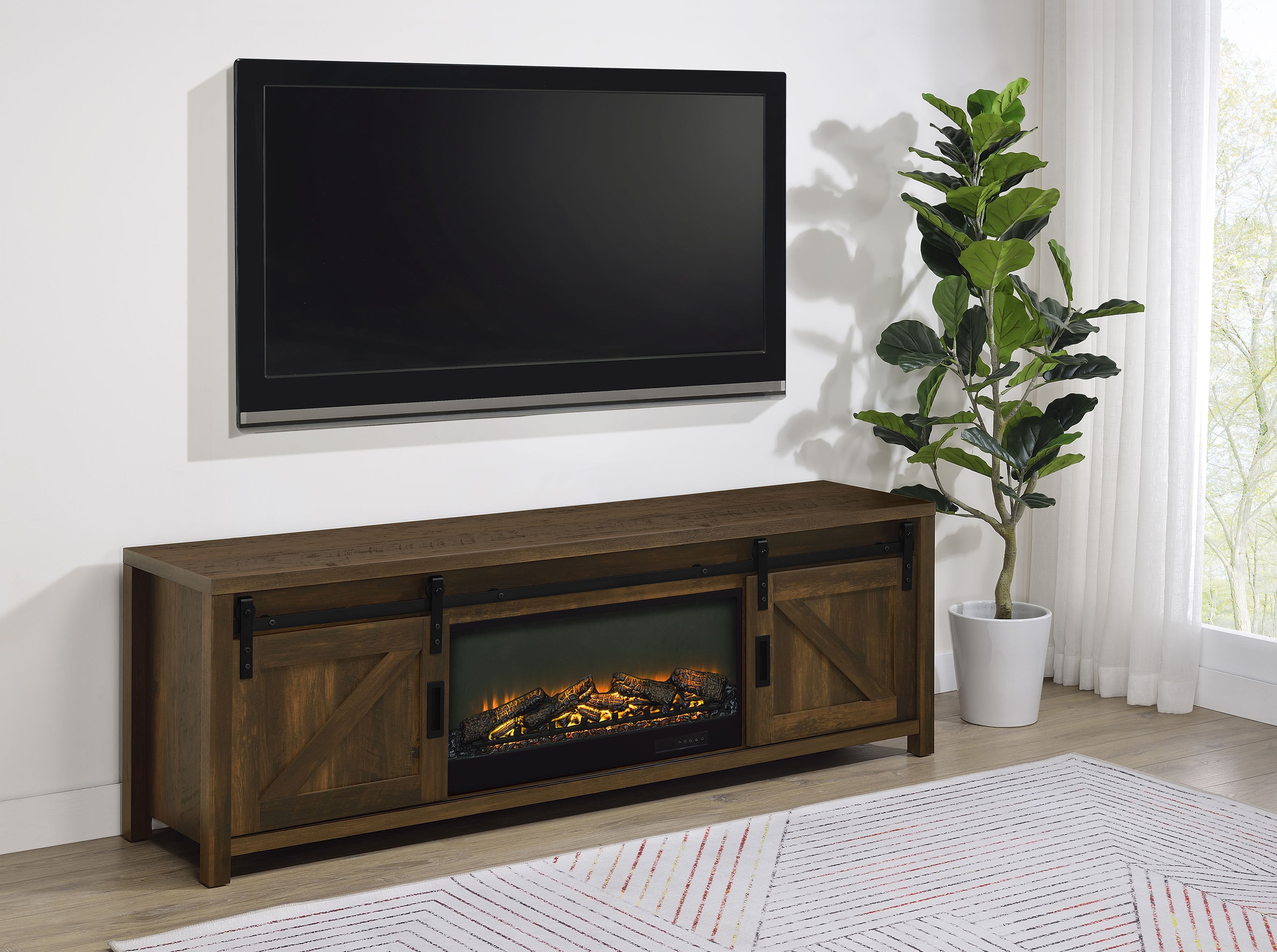 Enfield TV Stand Fireplace Console - Joseph's Furniture (East Orange, NJ)