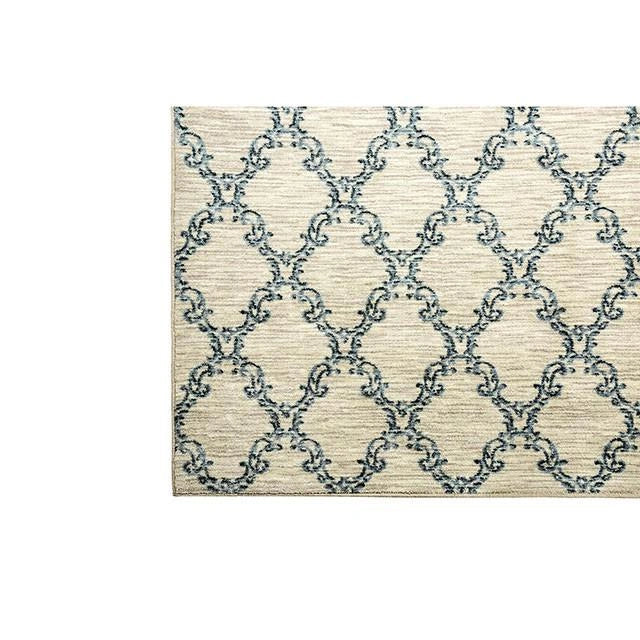 Acanthus Light Gray/Blue Small & Medium 5' X 8' Area Rug