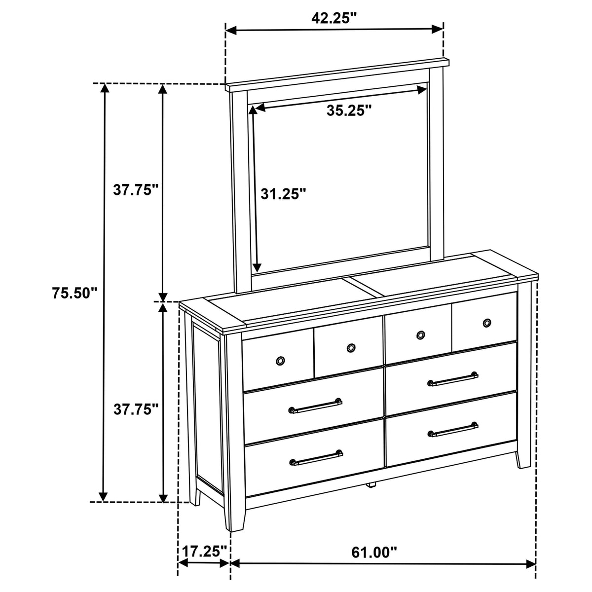 Hazlewood Dresser with Mirror