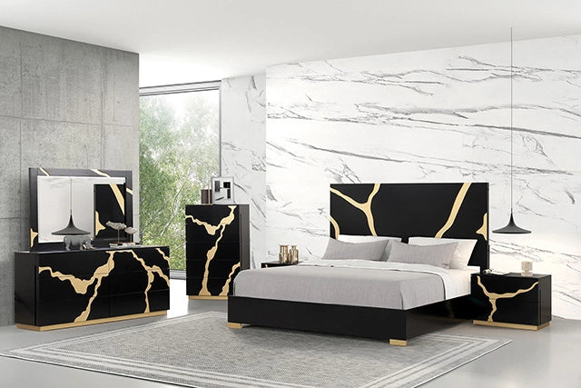 Goldsberg E.King & Queen Bed Grey & Pink