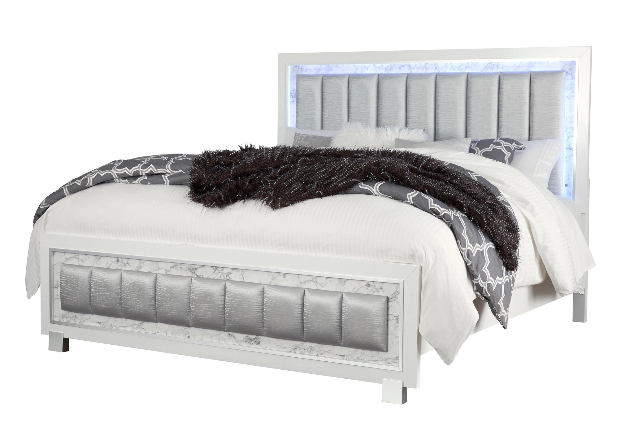 Santorini White Bed