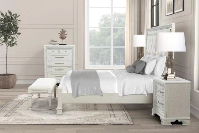 Stella Mia 4 Pc 5 Pc Queen Bedroom Set White