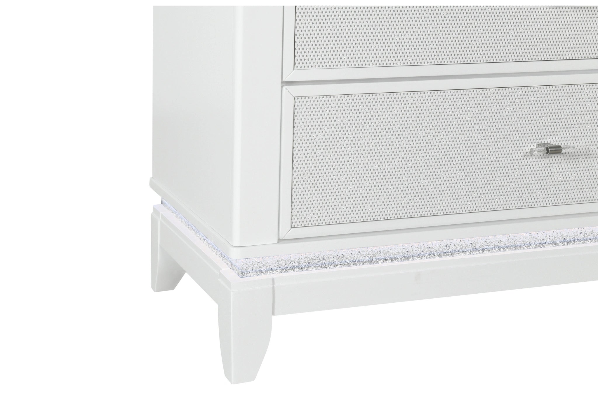 Alina White Bed Group with LED