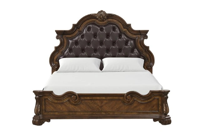 Leovanni 4 Pc Queen Bedroom Set Brown