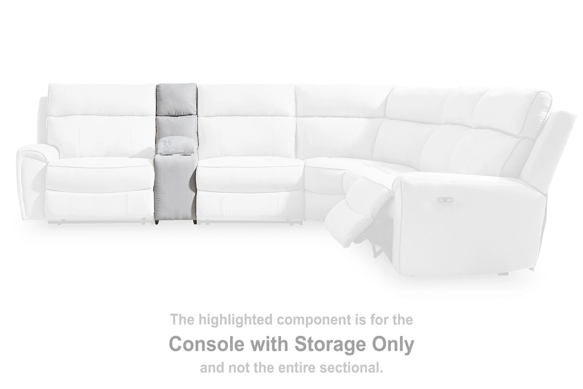 Social Pointe Reclining Sectional with Storage Consoles