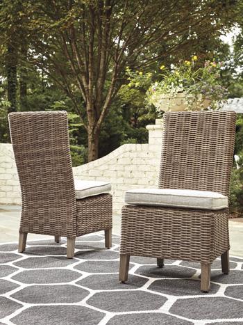 Beachcroft Outdoor Side Chair with Cushion (Set of 2) - Joseph's Furniture (East Orange, NJ)