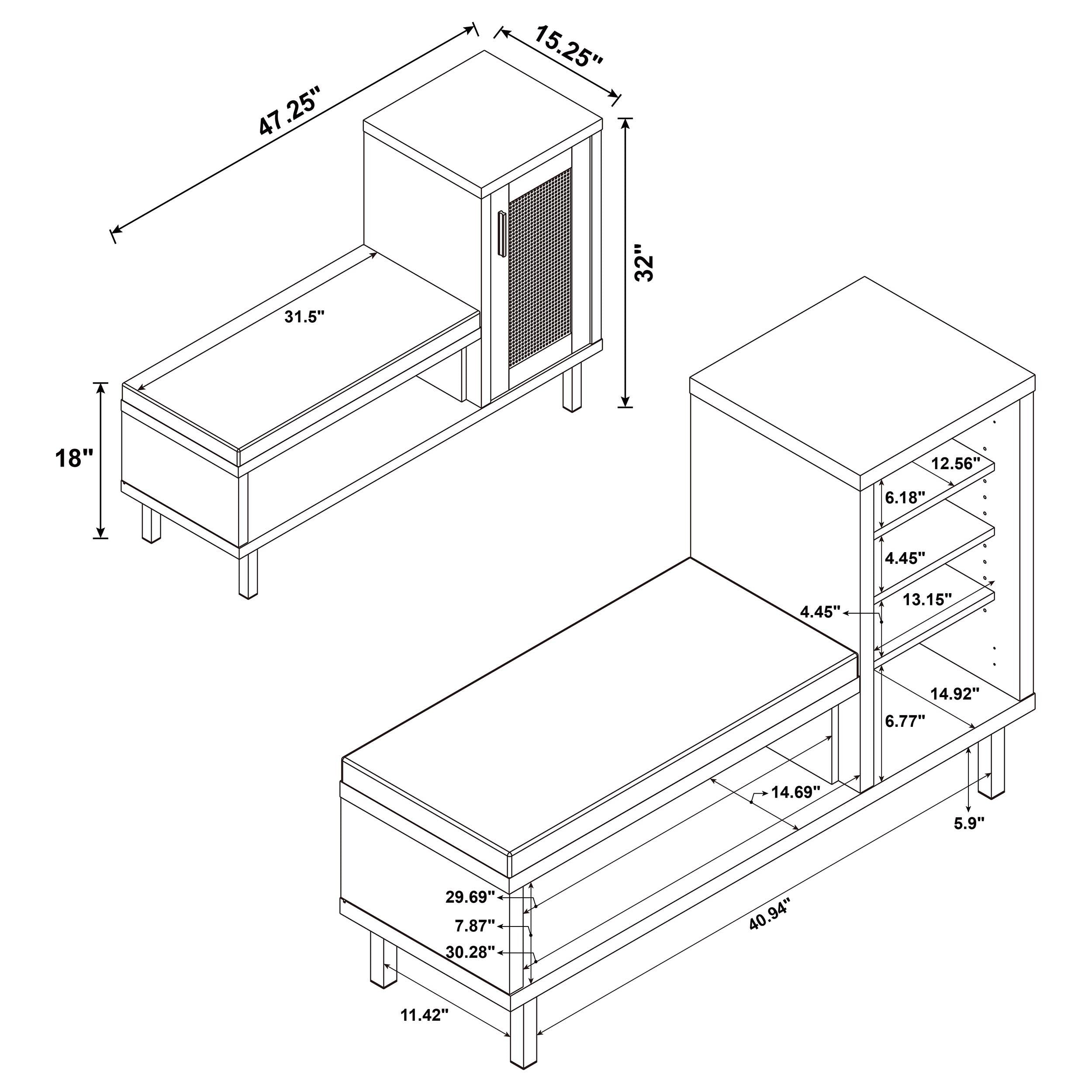 Teller Storage Bench - Joseph's Furniture (East Orange, NJ)