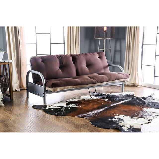 Aksel Black/Red Futon Mattress, Black, Red & Gray
