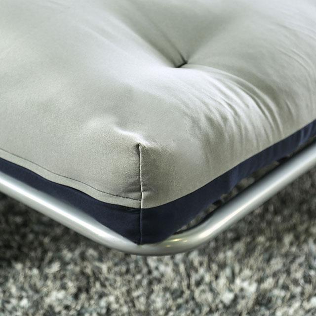 Aksel Black/Red Futon Mattress, Black, Red & Gray