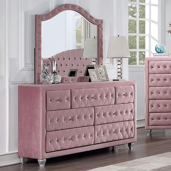 grey and pink dresser ZOHAR Dresser, Pink