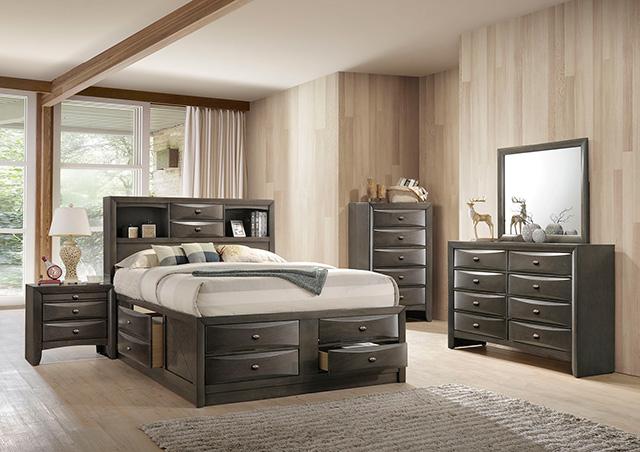 Zosimo Bed Black, Chrome, & Grey