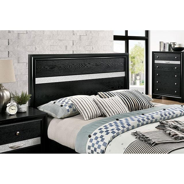 Chrissy Bed White, Black, & Grey