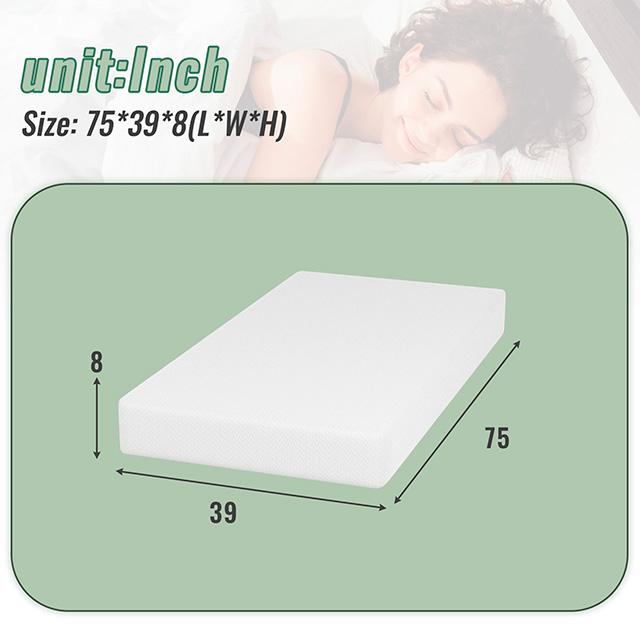 Coreopsis 8" Twin Memory Foam Wave Comfort - Joseph's Furniture (East Orange, NJ)