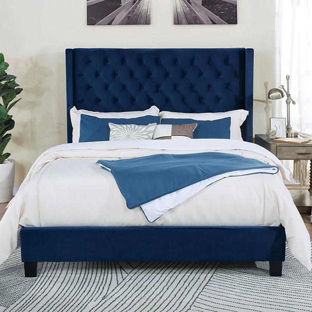 Ryleigh Cal.King, Queen, E.King Bed Grey, Black, & Navy