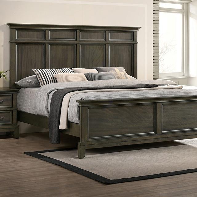HOUSTON Cal.King, E.King & Queen Bed, Gray
