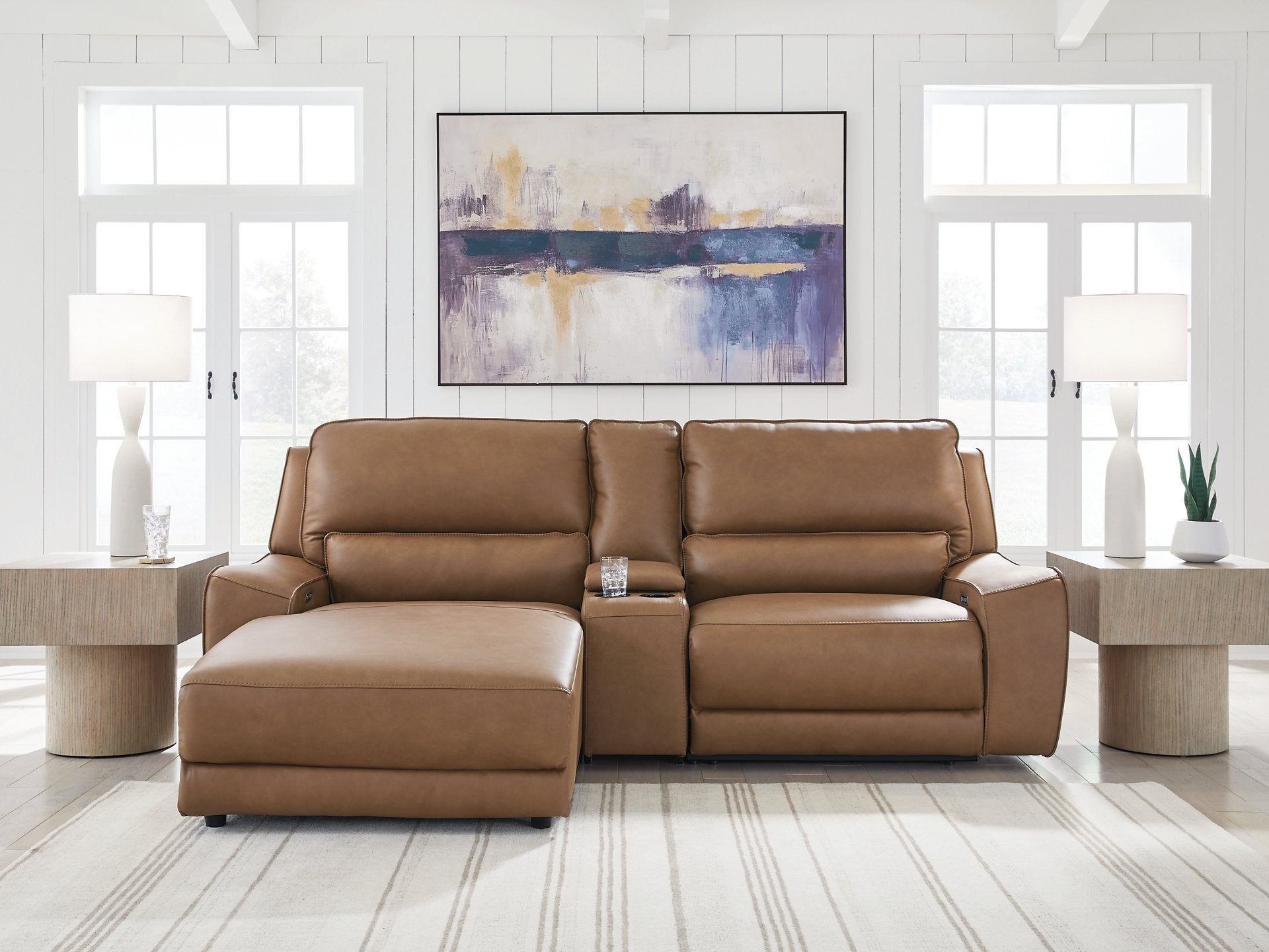DeepWakes Power Reclining Sectional with Chaise - Joseph's Furniture (East Orange, NJ)