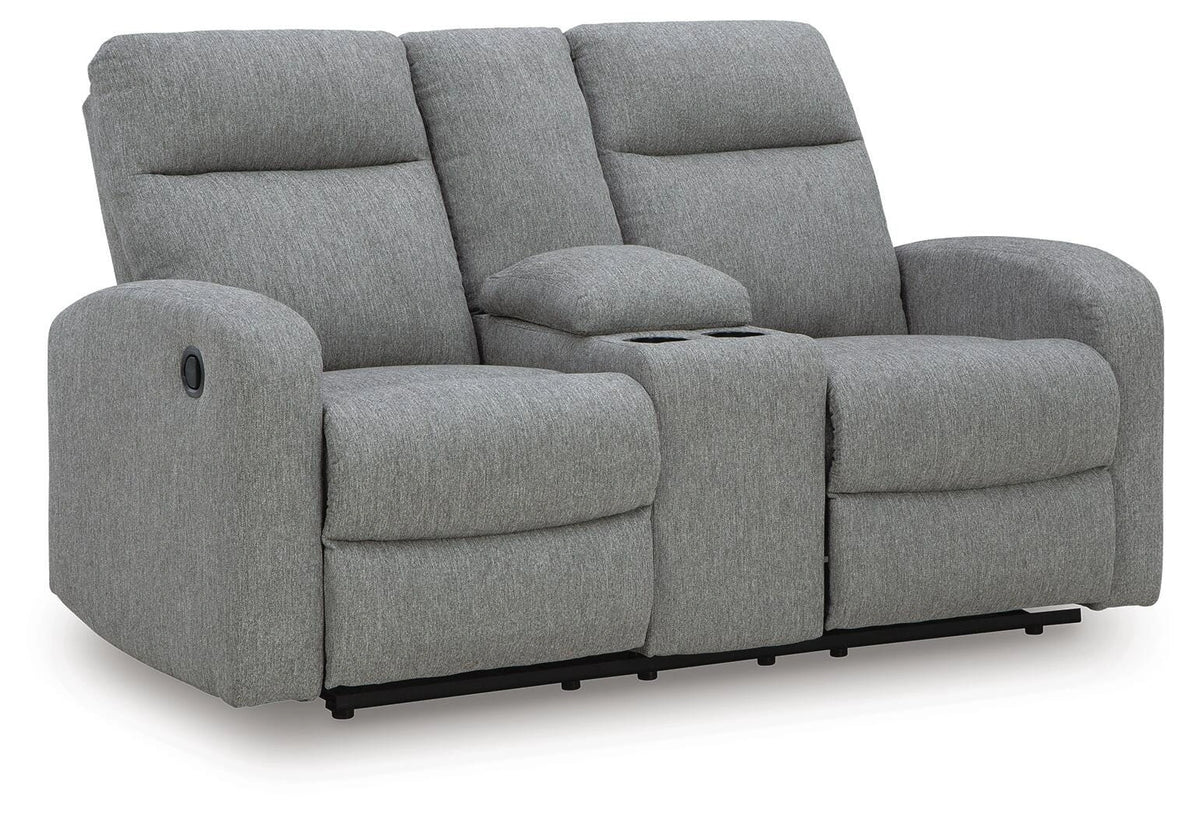 Gauntlet Reclining Loveseat with Console