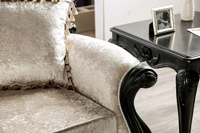Acapulco White & Espresso Loveseat