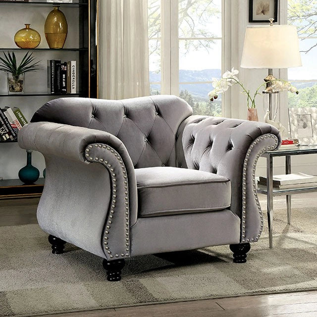 Jolanda Chair Blue & Grey