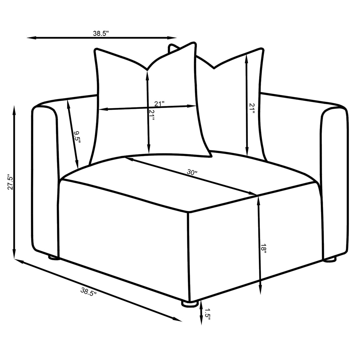 Jennifer Upholstered Corner Chair