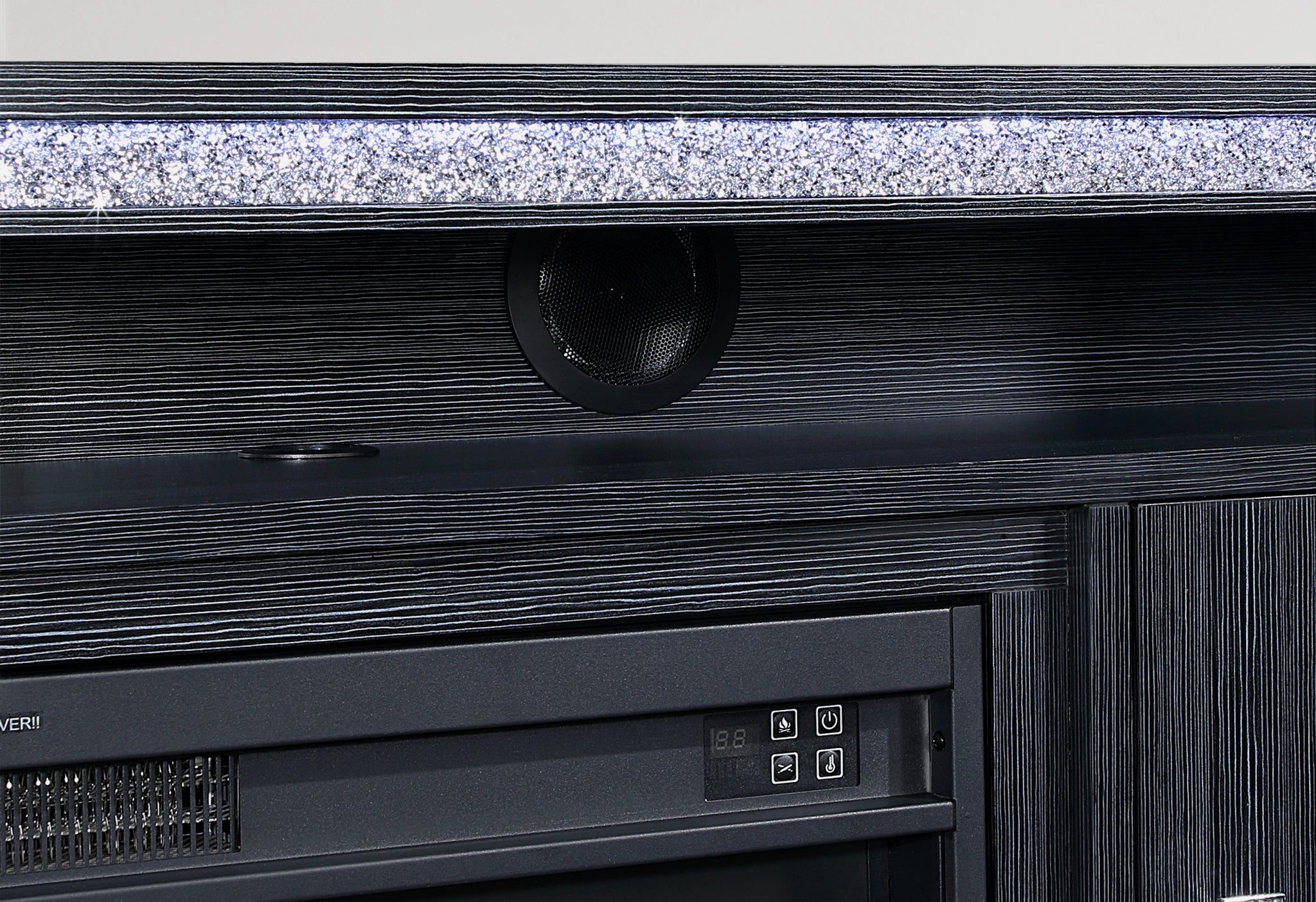 Lily Ent Unit 72 Inch with LED, Speakers, Crystal Inserts