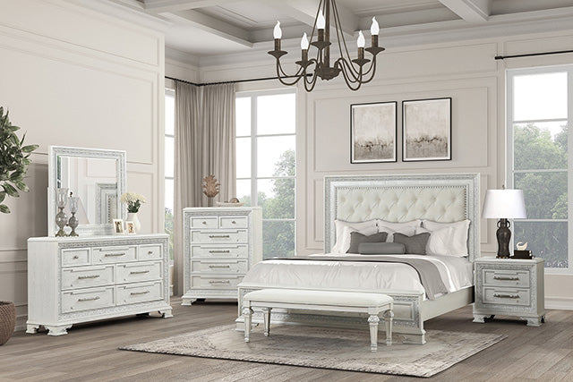 Stella Mia Bed White & White