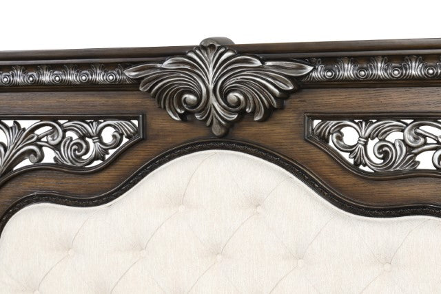 Promenade Bed Dark Brown & White